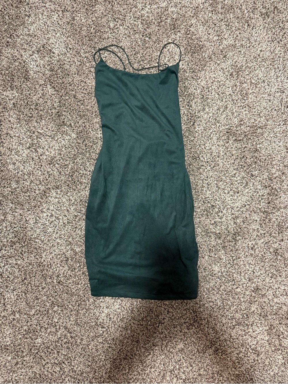 Lulu's Forest Green Spaghetti Strap Mini Dress